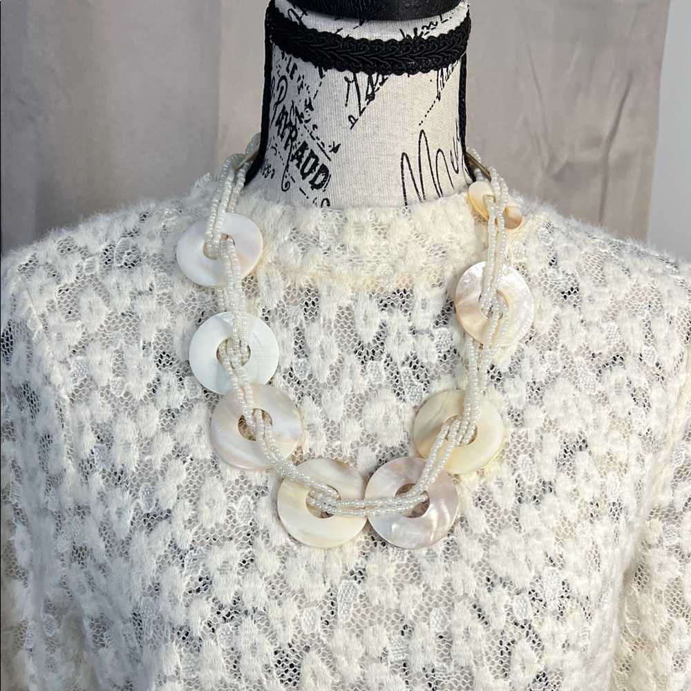 Elegant White Shell Necklace